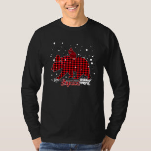 Camiseta Oso del padrastro Gorro de Santa Familia a juego C