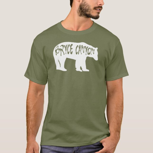 Camiseta Oso del Parque Nacional del Cañón de Bryce (Anverso)