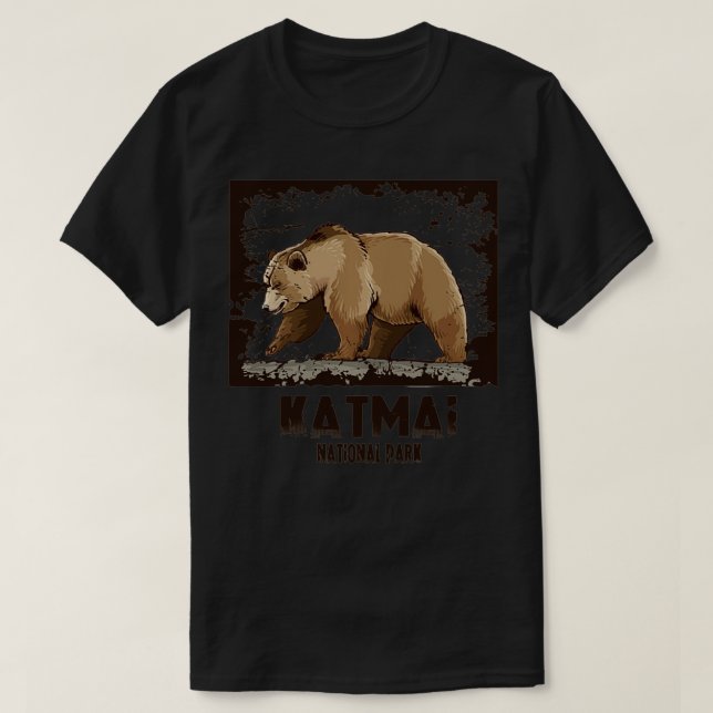 Camiseta Oso del Parque Nacional Katmai (Diseño del anverso)