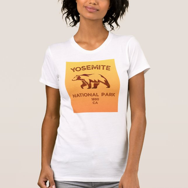 Camiseta Oso del Parque Nacional Yosemite (Anverso)