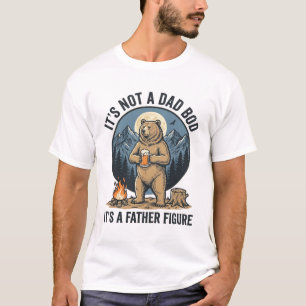 Camiseta Oso divertido figura de padre acampando diseño vec