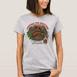 Camiseta Oso Divertido Preguntando en el Jardín Humor