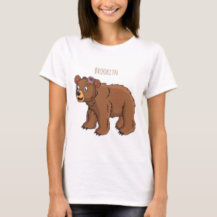 Camiseta Oso dulce con ilustracion personalizado de flores