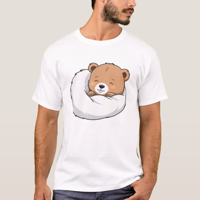 Camiseta Oso durmiente con masa a018 (Anverso)