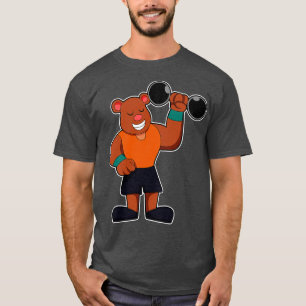 Camiseta Oso en Bodybuilding con Dumbbell