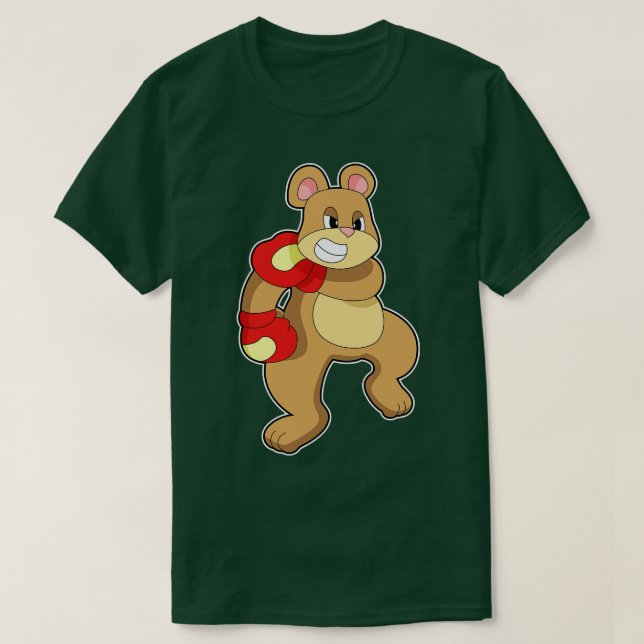 Camiseta Oso en boxeo con guantes de boxeo (Diseño del anverso)