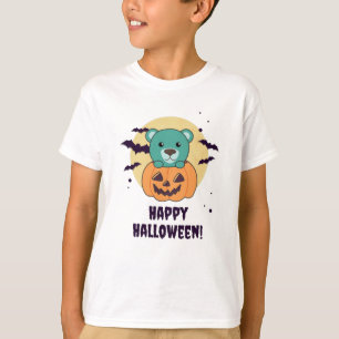 Camiseta Oso En Calabaza Osos Dulces Feliz Halloween