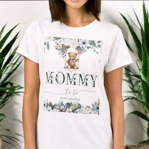 Camiseta Oso en columpio verde sage Mamá Neutral en camino