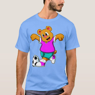 Camiseta Oso en deportes con fútbol