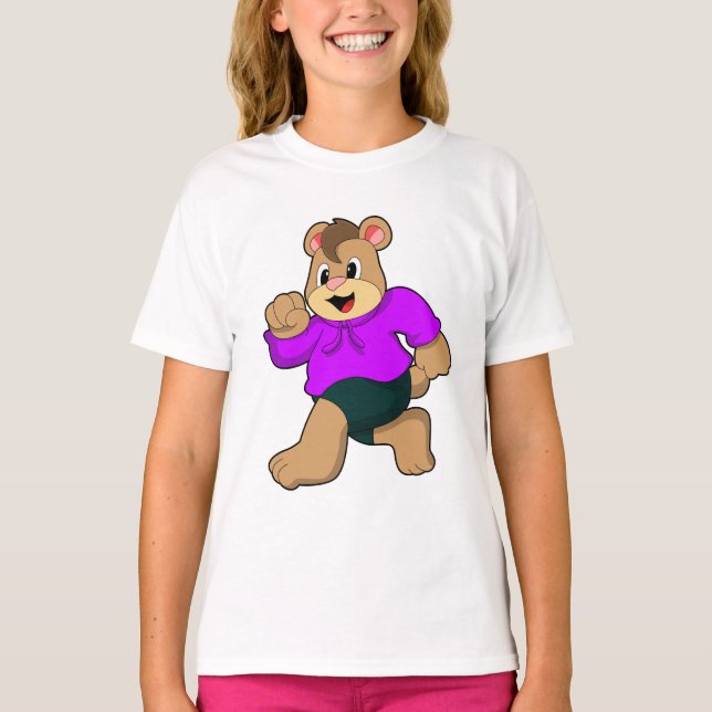 Camiseta Oso en ejecución (Anverso)