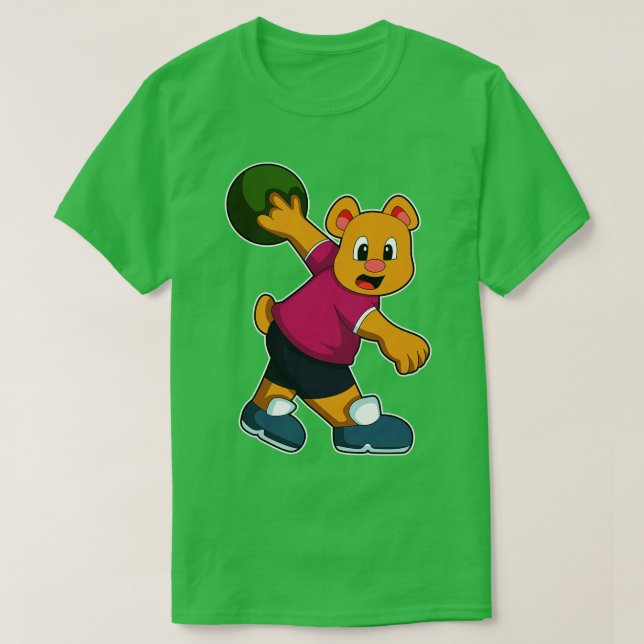 Camiseta Oso en el Bowling con bolera 2 (Diseño del anverso)