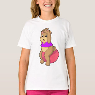 Camiseta Oso en fitness con balón de ejercicio.PNG