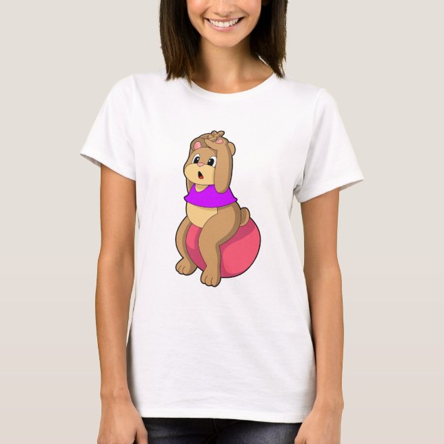 Camiseta Oso en fitness con balón de ejercicio.PNG (Anverso)