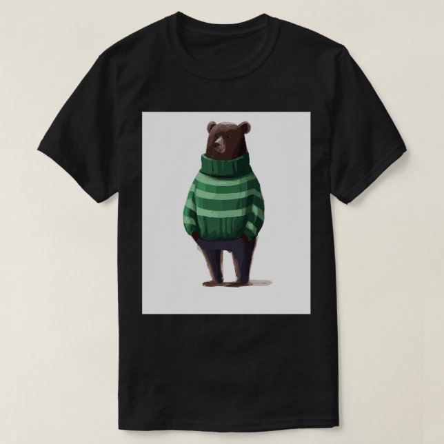 Camiseta Oso en la pulpa de invierno (Diseño del anverso)