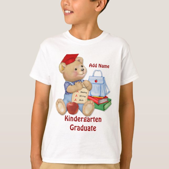 Camiseta Oso escolar - Graduado de guardería (Anverso)