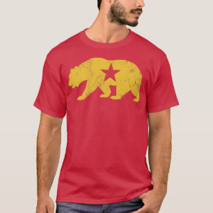 Camiseta Oso Estatal Dorado de Retro California