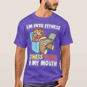 Camiseta Oso estoy en Fitness Fitness Fitness Pizza en mi b