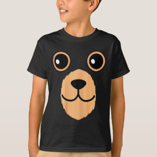 Camiseta Oso Face Halloween Disstume Oso Marrón Niños Anima