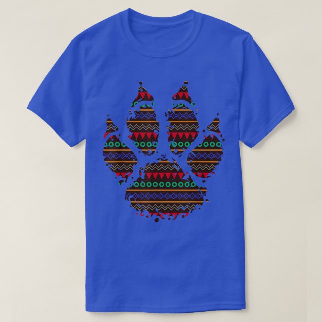 Camiseta Oso fantasma nativo americano traza cubos de arte  (Diseño del anverso)