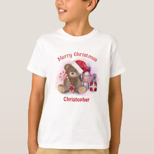 Camiseta Oso Feliz Navidad Niño Pequeño Navidad