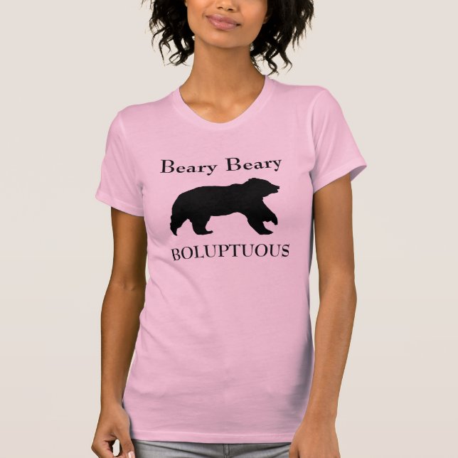 Camiseta Oso femenino lindo - Beary Beary Boluptuous T-Shir (Anverso)