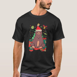 Camiseta Oso Feo Navidad Pan de Jengibre Calcetín Acebo Gif