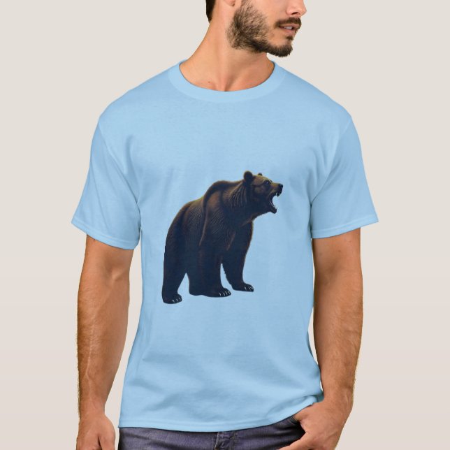 Camiseta Oso Fiero – Diseño de Ropa Urbana de Poder y Fuerz (Anverso)