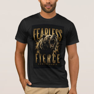 Camiseta Oso Fiero Intrépido Espíritu Indomable de la Natur