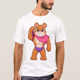 Camiseta Oso Fisicoculturista Culturismo Deportes