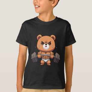 Camiseta Oso Fisicoculturista Culturismo Músculo Gimnasio L