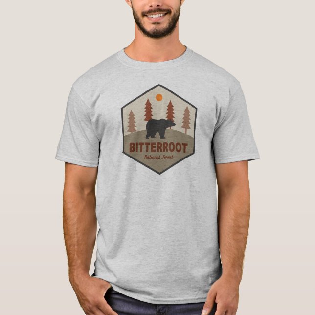 Camiseta Oso Forestal Nacional Bitterroot (Anverso)