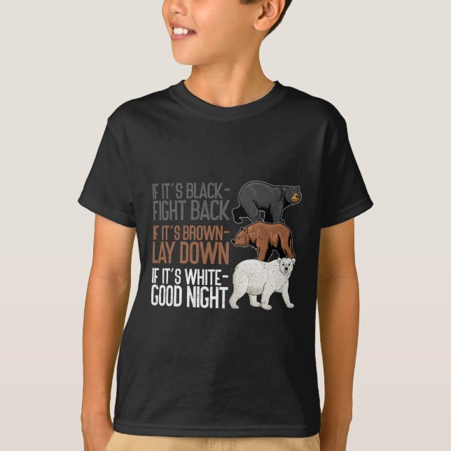 Camiseta Oso Fundido de Buenas Noches de Black Fight Brown  (Anverso)