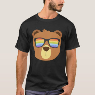 Camiseta Oso Gay Con Oso Orgullo De Oso Bandera LGBTQ Gafas
