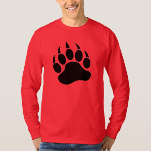 Camiseta OSO GAY Garra de oso negro / huella de pata en el
