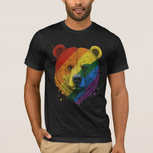 Camiseta Oso gay Orgullo LGBTQ Bandera arcoiris Pappa oso w