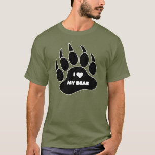 Camiseta Oso Gay Orgullo Pata de Oso Me encanta Mi Oso