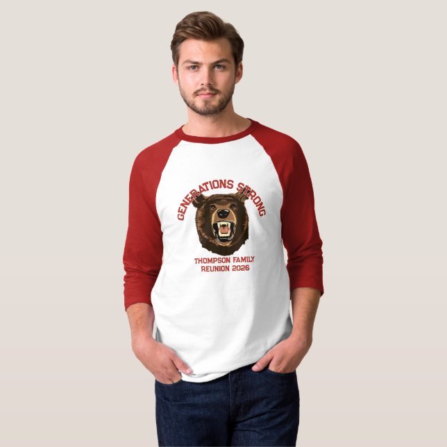 Camiseta Oso “Generaciones Fuertes” Reunión Familiar Person (Anverso completo)