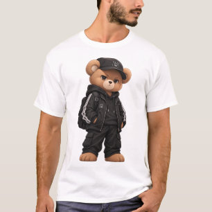 Camiseta Oso genial en sudadera con capucha y gorra de Stre