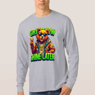 Camiseta Oso genial que lleva gafas de sol y sudadera hacie