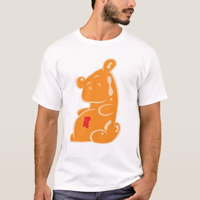 Camiseta Oso gomoso embarazada (Anverso)