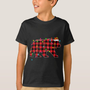 Camiseta Oso gracioso Árbol de Navidad Rojo Veces Animales