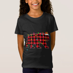 Camiseta Oso gracioso Árbol de Navidad Rojo Veces Animales 