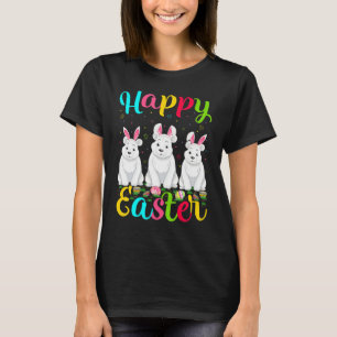 Camiseta Oso Gracioso Huevo de Pascua Bunny Polar Oso Feliz
