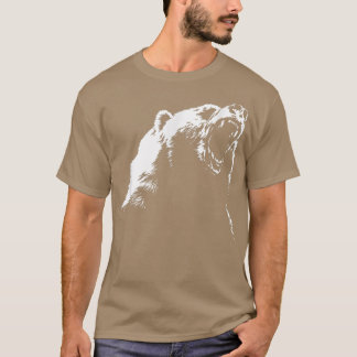 Camiseta Oso gráfico de Guay rugiendo gritos