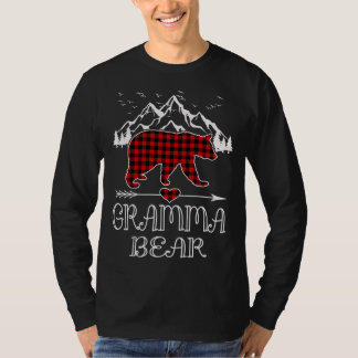 Camiseta Oso Gramma Rojo Búfalo Tocado Abuela Oso Pajama