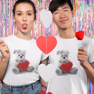 Camiseta Oso Gris Con Corazón