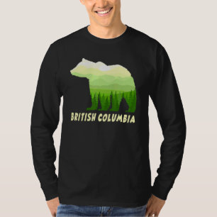 Camiseta Oso Grizzly de Columbia Británica en el bosque de 