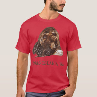 Camiseta Oso Grizzly De La Isla Orcas En La Nieve Washingto