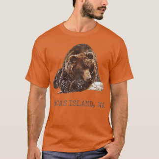Camiseta Oso Grizzly De La Isla Orcas En La Nieve Washingto