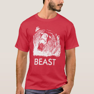 Camiseta Oso grizzly de rugido de la bestia